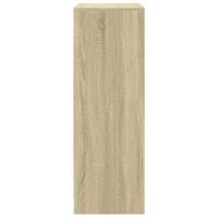 Dressoir met LED 77x34x100 cm bewerkt hout sonoma eikenkleurig - thumbnail