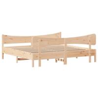 Bedframe zonder matras massief grenenhout 200x200 cm - thumbnail