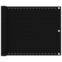 Balkonscherm 75x500 cm HDPE zwart - thumbnail