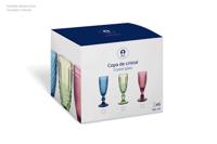 Set van bekers Home ESPRIT Groen Kristal 285 ml (6 Stuks) - thumbnail