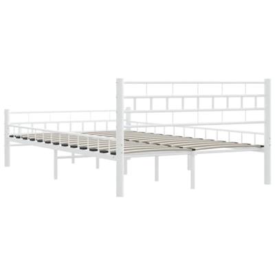 vidaXL Bedframe metaal wit 120x200 cm vidaXL Bedframe metaal wit 120x200 cm