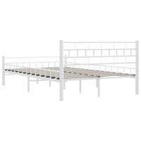 vidaXL Bedframe metaal wit 120x200 cm - thumbnail