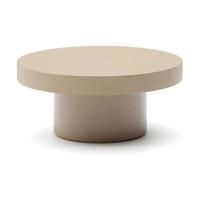 Kave Home Aiguablava salontafel Ø66 cm cement Beige - thumbnail