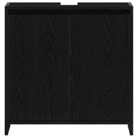 Badkamerkast 60x33x60 cm spaanplaat zwart eikenkleurig - thumbnail