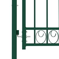 VidaXL Poort met speerpunten 100x175 cm staal groen - thumbnail