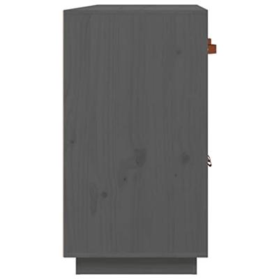 Dressoir 98,5x40x75 cm massief grenenhout grijs