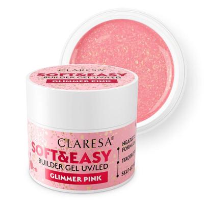 Claresa keratine soft & easy builder gel glimmer pink 90gr. Claresa keratine soft & easy builder gel glimmer pink 90gr.