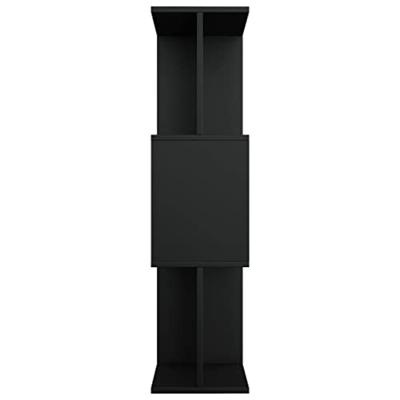 Boekenkast/kamerscherm 80x24x96 cm bewerkt hout zwart