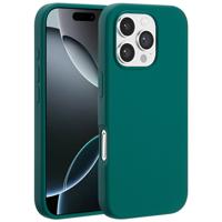 Accezz Liquid Silicone Backcover met MagSafe voor Apple iPhone 16 Pro Telefoonhoesje Groen - thumbnail