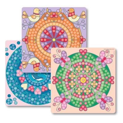 Playmais mosaic kaarten versieren trendy mandala Playmais mosaic kaarten versieren trendy mandala