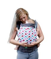 Luna Dream draagzak Grow Up Magic Hearts wit/roze/grijs - thumbnail