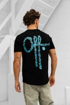 Off The Pitch 3D Off Slim Fit T-Shirt Heren Zwart - Maat M - Kleur: Zwart | Soccerfanshop