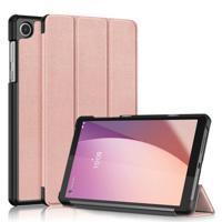 Lunso - Lenovo Tab M8 Gen 4 (8 inch) - Tri-Fold Bookcase hoes - Rose Goud - thumbnail