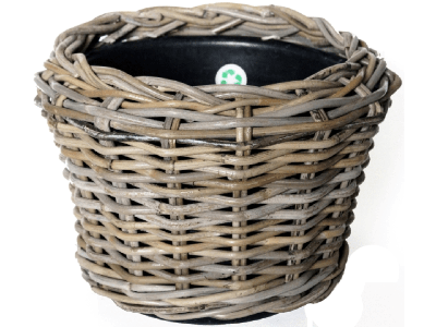 Van der Leeden Rotan Drypot plantenmand 32x23cm Bruin Van der Leeden Rotan Drypot plantenmand 32x23cm Bruin