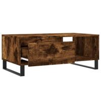 Salontafel 90x50x36,5 cm bewerkt hout gerookt eikenkleurig - thumbnail