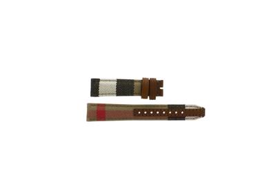 Horlogeband Burberry BU9151 Leder/Textiel Multicolor 18mm