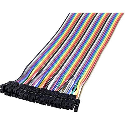 Renkforce JKFF406 Jumperkabel Arduino, Banana Pi, Raspberry Pi® [40x Draadbrug-bus - 40x Draadbrug-bus] 60.00 cm Bont