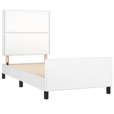 Bedframe zonder matras 120x190 cm kunstleer wit - thumbnail