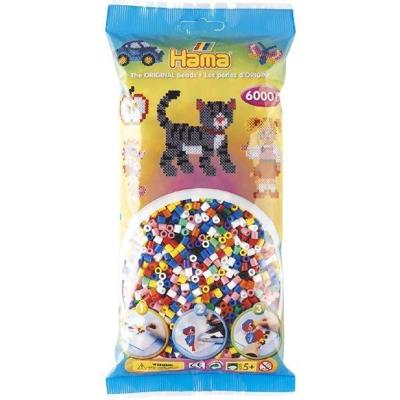 Hama strijkkralen kleuren mix (00), 6000st.