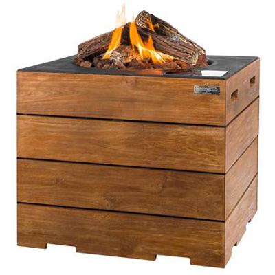 Cocoon haard lounge & dining teakhout vierkant zwart