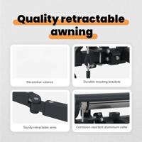 VidaXL Inklapbaar zonnescherm wit 300 x 250 cm polyester en metaal - thumbnail