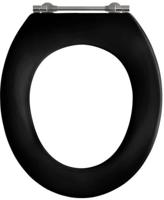 Pressalit Objecta closetzitting zonder deksel met vast scharnier met doorlopende pen zwart 53111-by3999 - thumbnail