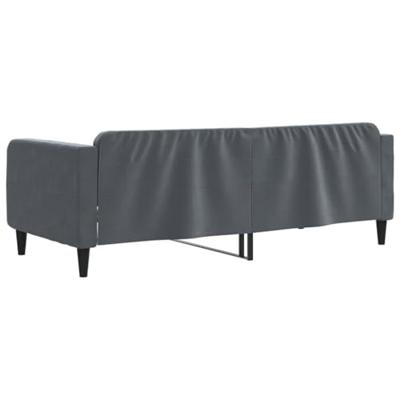 Slaapbank 90x190 cm fluweel donkergrijs