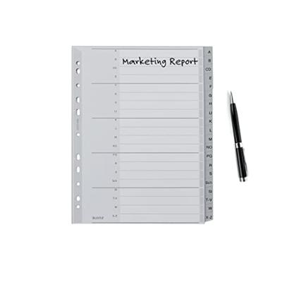 Leitz tabbladen A-Z, plastic, grijs - thumbnail