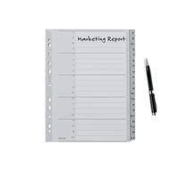 Leitz tabbladen A-Z, plastic, grijs - thumbnail