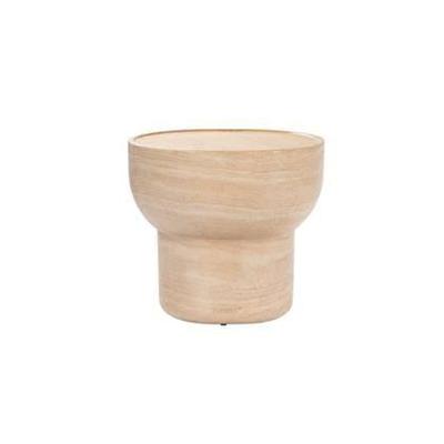 Zuiver Ovale Bijzettafel 'Noble' Travertinlook, 50 x 42cm