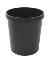 Helit the german H6105895 Prullenbak 18 l (Ø x h) 31.5 cm x 33.5 cm Polypropyleen Zwart 1 stuk(s) - thumbnail