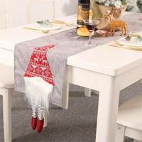 Kerst tafelkleed Santa Claus tabel runner Hotel banket tafel vlag voor Festival decoratie (grijs) - thumbnail