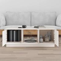 Salontafel 100x50x35 cm massief grenenhout wit - thumbnail