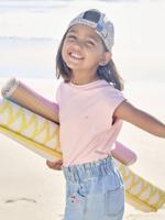 Effen Basics meisjesshirt met korte mouwen snoepjesroze - thumbnail