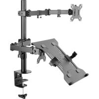 SpeaKa Professional SP-MM-302 Monitorbeugel Aantal monteerbare displays: 2 Display(s) 33,0 cm (13) - 81,3 cm (32) Zwart Draaibaar, In hoogte verstelbaar, - thumbnail