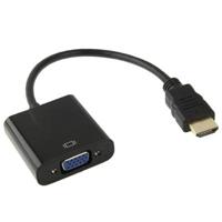 HDMI 19 Pin mannetje naar VGA vrouwtje Kabel Adapter, Lengte: 20cm(zwart) - thumbnail