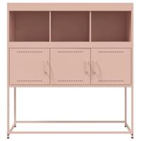 Dressoir 100,5x39x107 cm koudgewalst staal roze - thumbnail