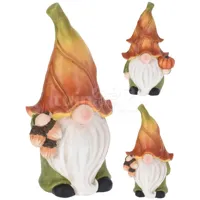 Beeld Gnoom met Blad Hoed 39,5cm Assorti 1st - thumbnail