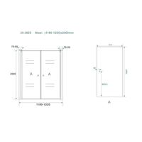 Lagos pendeldeur in nis 1200 x 2000 x 6 mm nano helder glas/chroom - thumbnail
