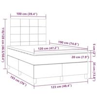 Boxspring met matras stof zwart 120x190 cm - thumbnail