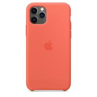 Achterzijde behuizing voor mobiele telefoon - silicone - clementine oranje - voor iPhone 11 Pro - thumbnail
