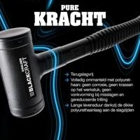 Halder Kunststofhamer | lengte 310 mm hoofd-d. 50 mm | stalen buis terugslagvrij | 1 stuk - 3379.050 3379.050 - thumbnail