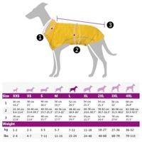 Hondenregenjas met reflecterende strips polyester geel L - thumbnail