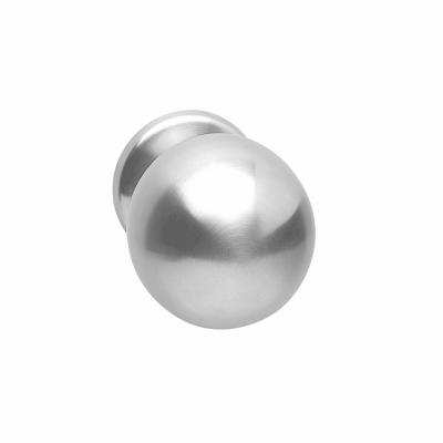 Intersteel voordeurknop bol ø75mm op achterplaat ø66mm éénzijdige montage - RVS