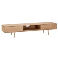 Gazzda Fawn lowboard tv-meubel 2 lades 220x45 naturel - thumbnail