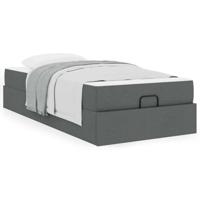 Bedframe Donkergrijs 90 x 200 cm Stof - thumbnail