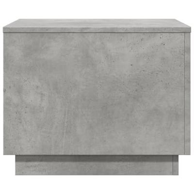 Salontafel met LED-verlichting 50x50x40 cm betongrijs