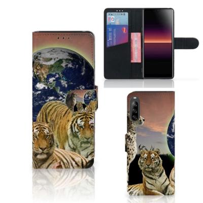 Sony Xperia L4 | Telefoonhoesje | Met pasjeshouder | Roofdieren