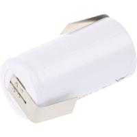 Mexcel -SC1500H Speciale oplaadbare batterij Sub-C Geschikt voor hoge temperaturen, Z-soldeerlip, Flat-top NiCd 1.2 V 1500 mAh - thumbnail