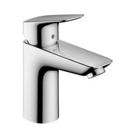 Hansgrohe Logis ééngreeps wastafelmengkraan 100 met metalen PushOpen afvoerplug, chroom - thumbnail